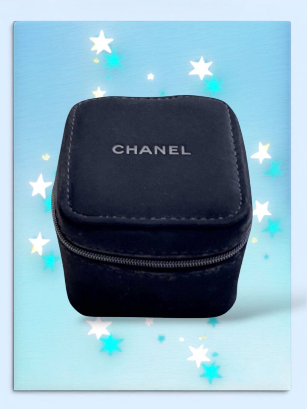 Chanel Soft Zippered Travel Watch Case Pouch Only Black Nwot
